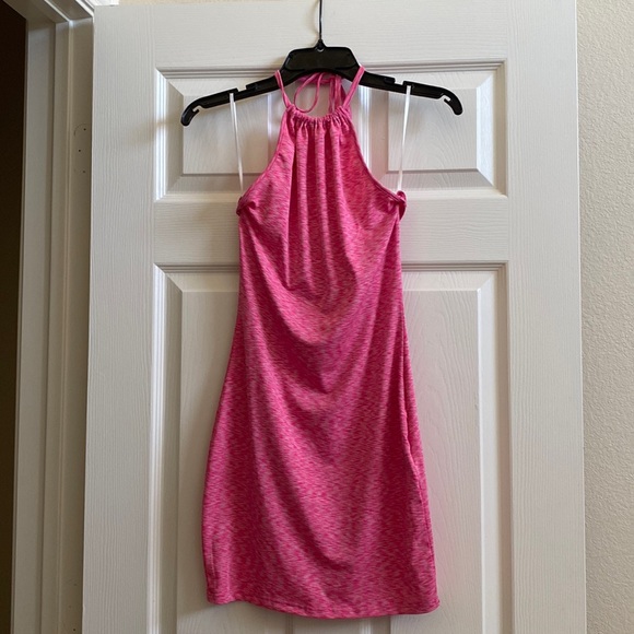 New! Marled Pink Halter Dress - Picture 3 of 5
